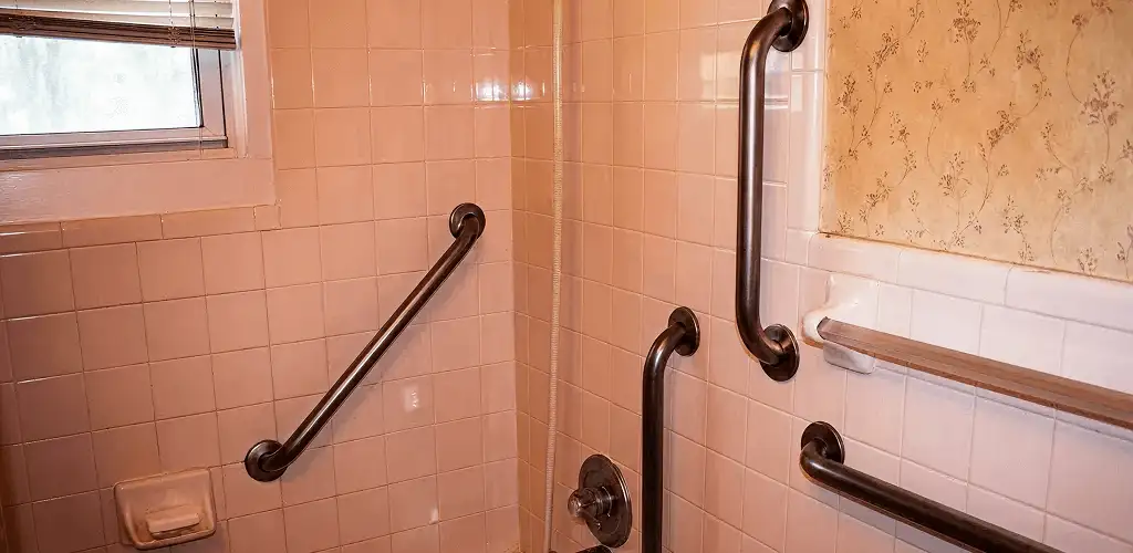 Shower grab bar installation for bathroom safety and accessibility in Austin, TX
