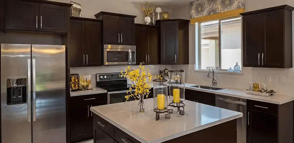 Cabinet painting results with freshly painted kitchen cabinets in Austin, TX