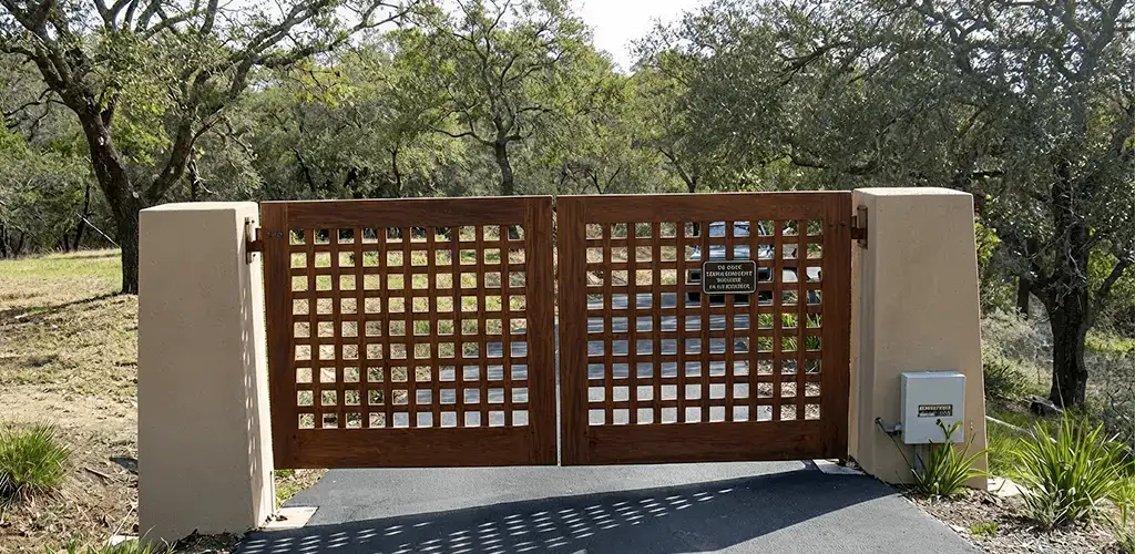 Driveway gate installation for a residential property in Austin, TX